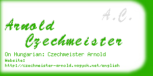 arnold czechmeister business card